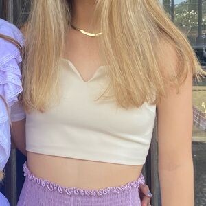 Venti6 Tan Cropped Top